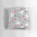 Gray medical doctor pillow with stethoscope design