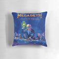 Comfortable megadeth-themed pillow with a lion design