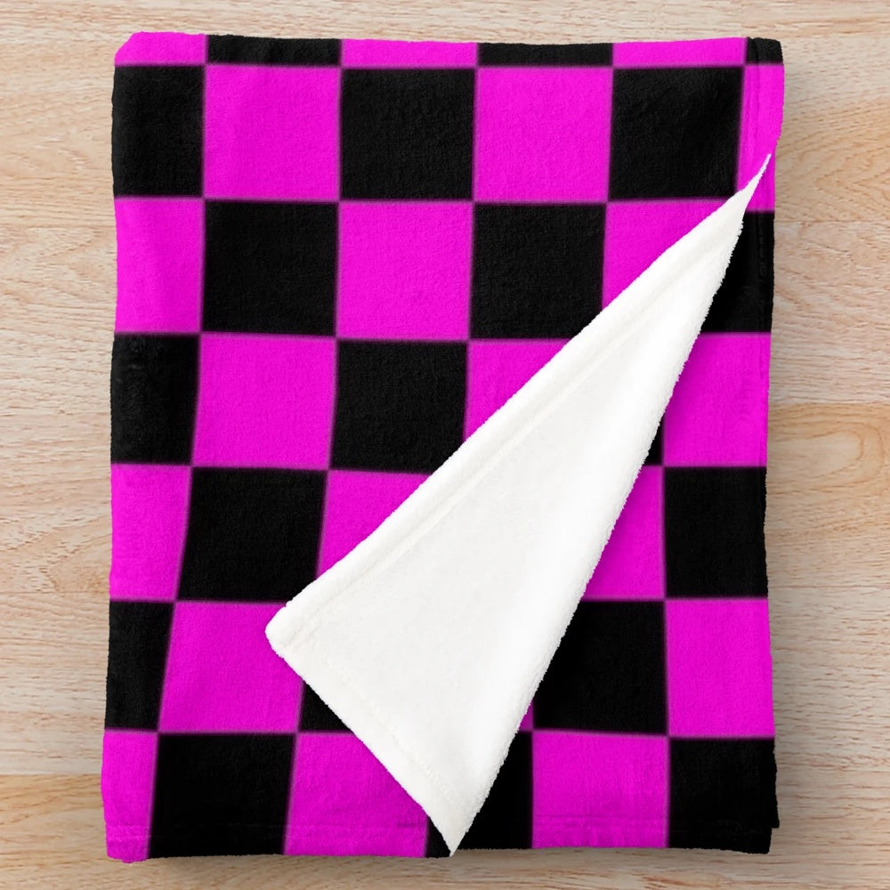 Soft and cozy plush blanket with missing texture pattern inspired by popular Valve games