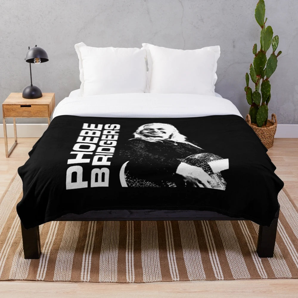 Phoebe Bridgers-inspired plush blanket with moon design