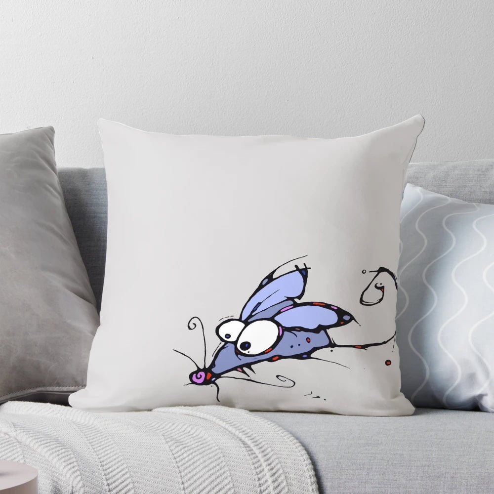 Cozy mouse-shaped pillow with a marine-themed design