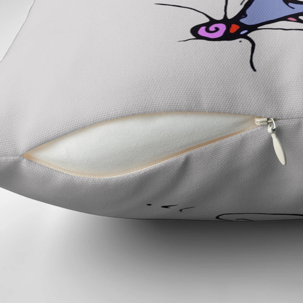 Cozy mouse-shaped pillow with a marine-themed design