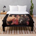 Nikki Sixx and Tommy Lee inspired plush blanket