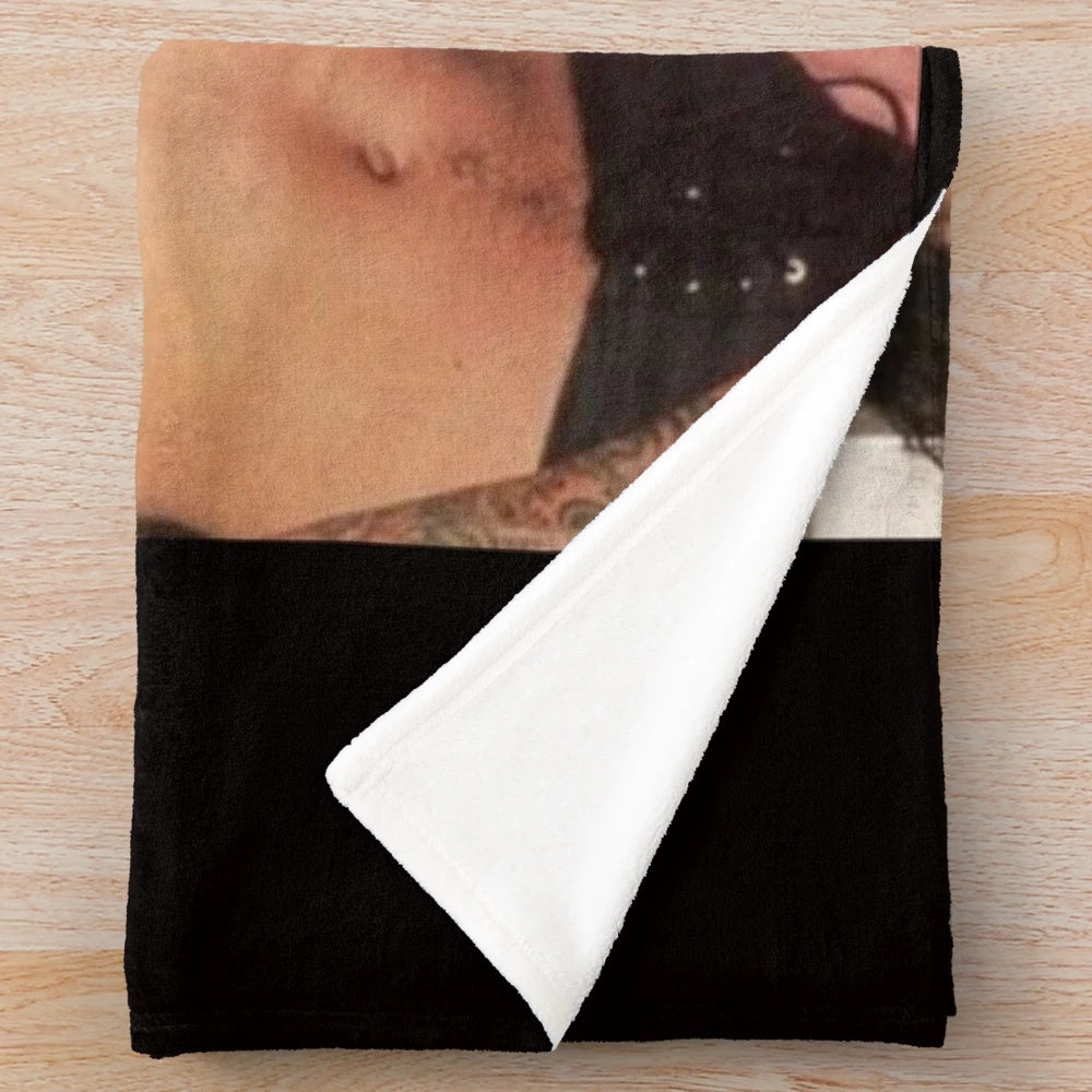 Nikki Sixx and Tommy Lee inspired plush blanket