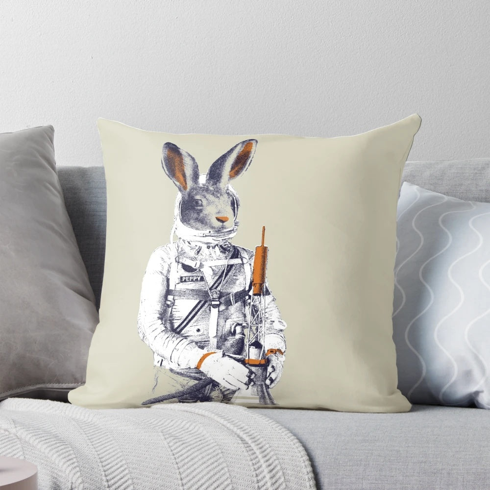 Soft, plush Peppy Hare pillow from the Star Fox video game series