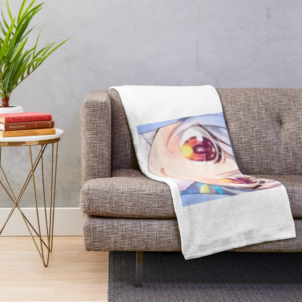 Soft and cozy plush blanket featuring an anime-inspired design