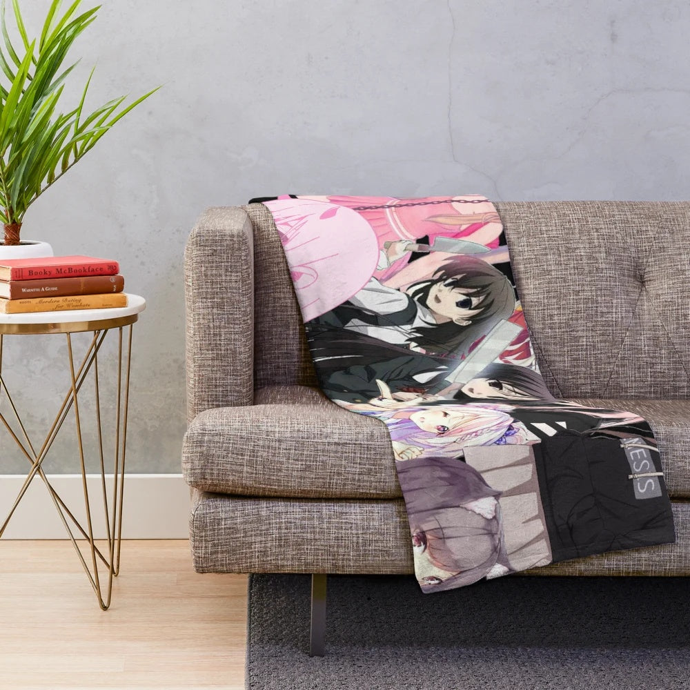 Soft and cozy plush anime-inspired blanket