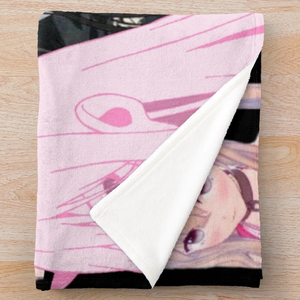 Soft and cozy plush anime-inspired blanket