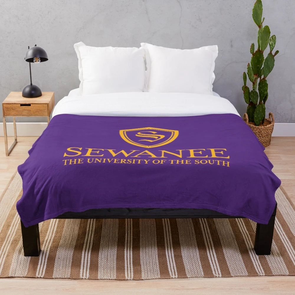 Plush blanket with Sewanee, The University of the South logo