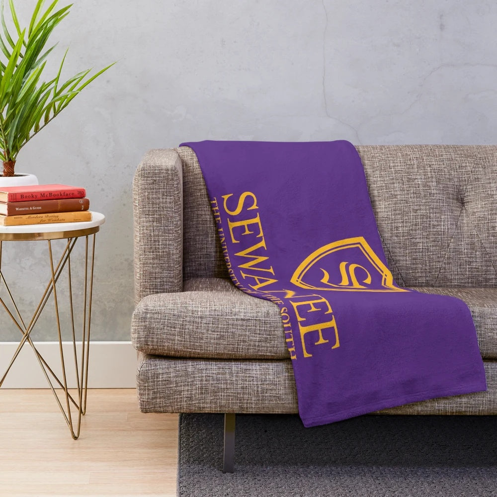 Plush blanket with Sewanee, The University of the South logo