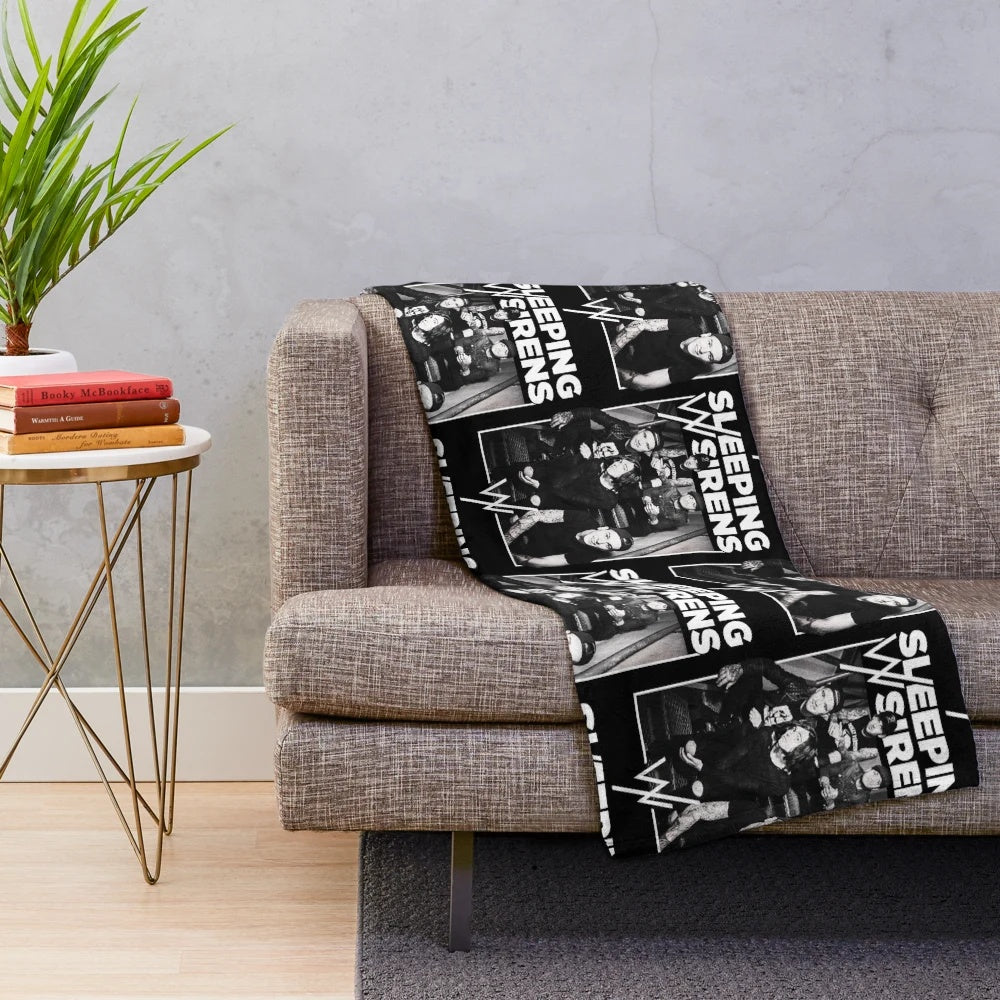 Sleeping With Sirens Band T-Shirt Inspired Plush Blanket