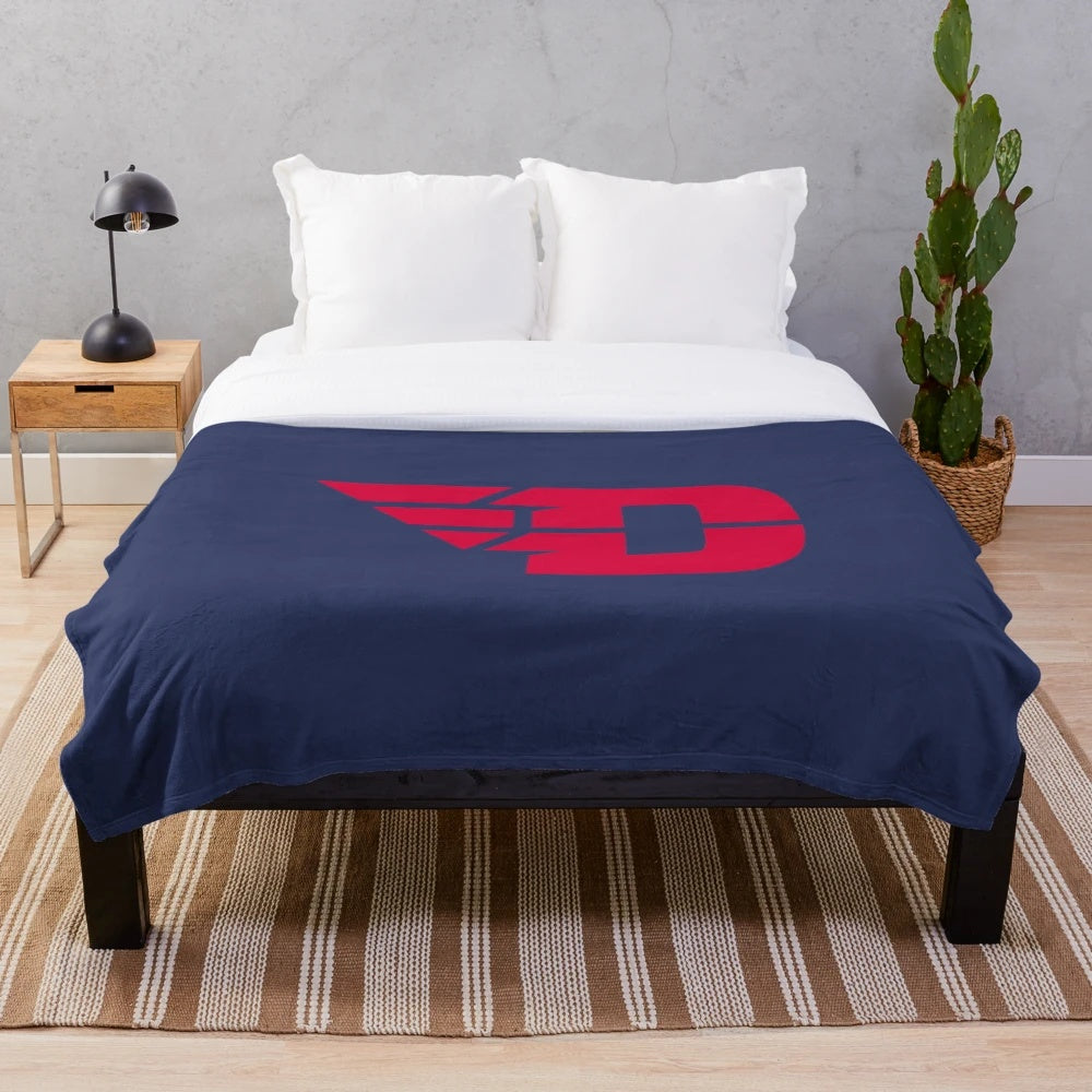 Dayton Flyers Baseball Themed Plush Blanket