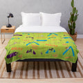Plush blanket with dog agility design