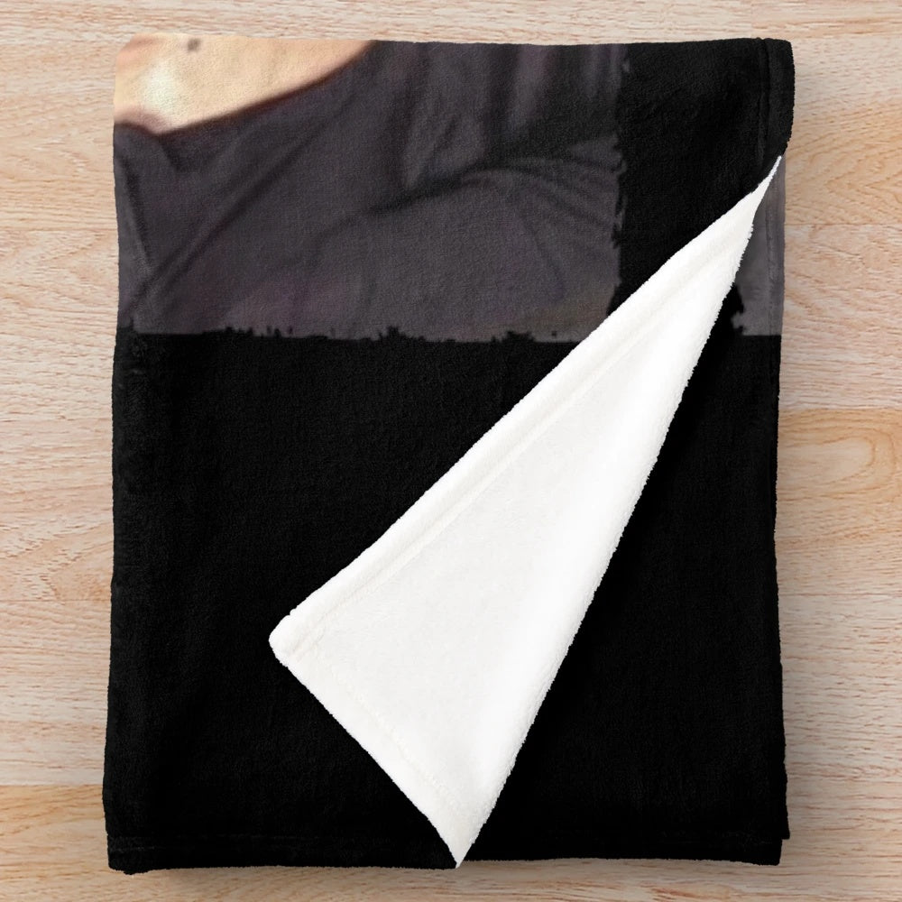 Elastica band plush blanket with retro 90s indie rock design
