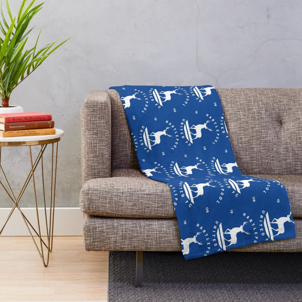 Soft plush blanket featuring the Hartlepool United football club logo
