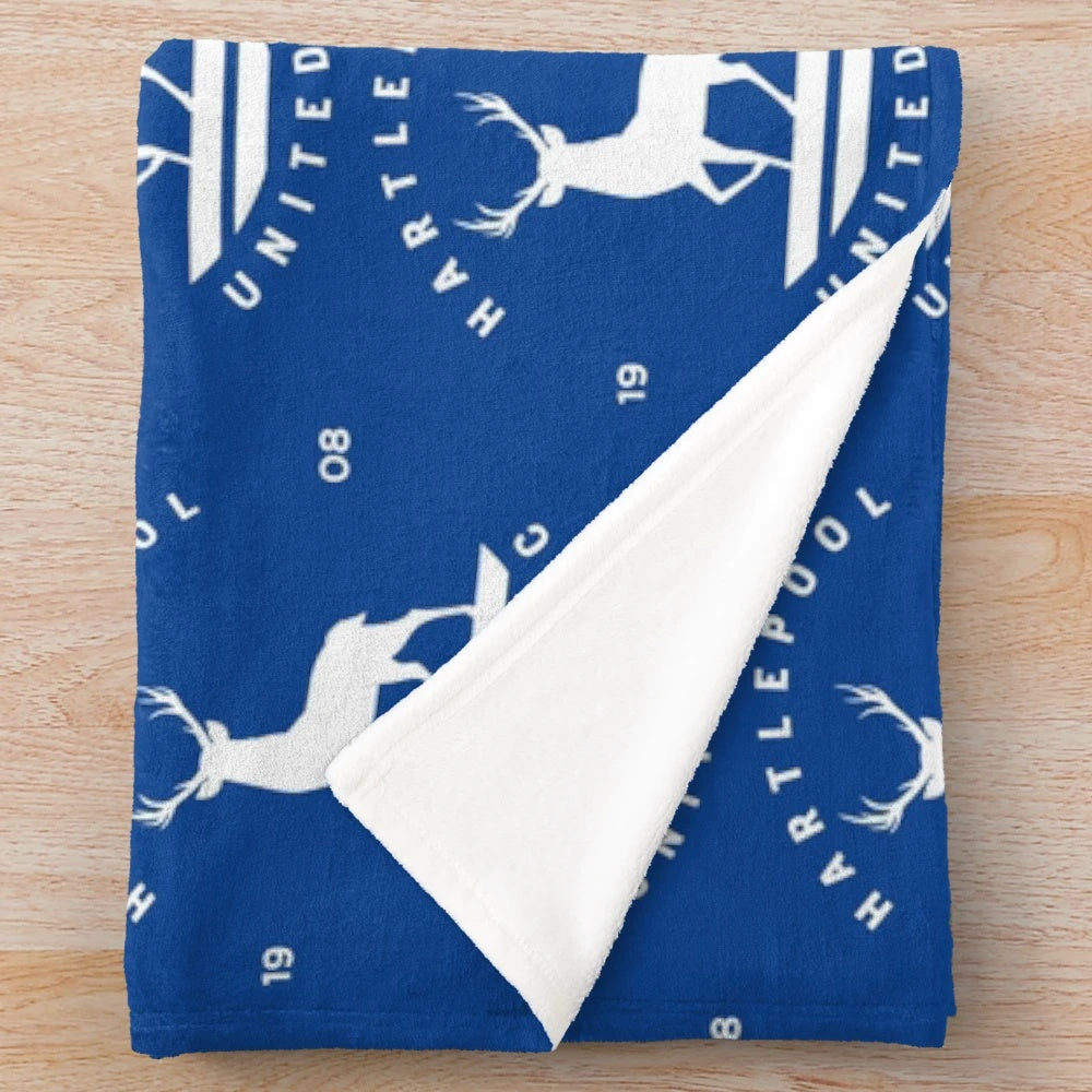 Soft plush blanket featuring the Hartlepool United football club logo