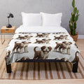 Lagotto Romagnolo dog on a soft plush blanket