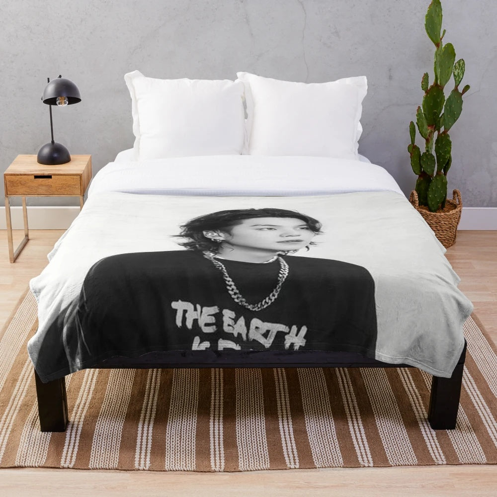 Min Yoongi/BTS SUGA Themed Plush Blanket