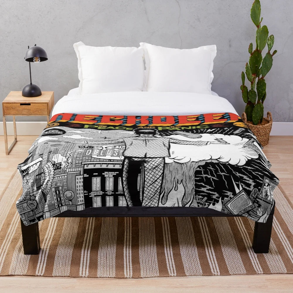 Soft and cozy plush blanket featuring pop punk band design
