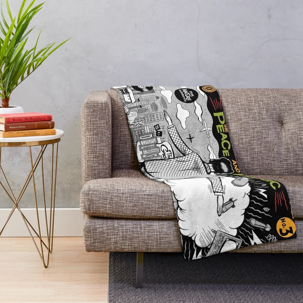 Soft and cozy plush blanket featuring pop punk band design