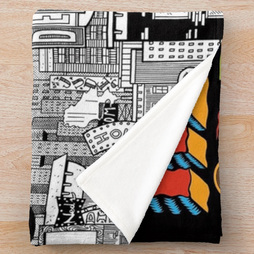 Soft and cozy plush blanket featuring pop punk band design