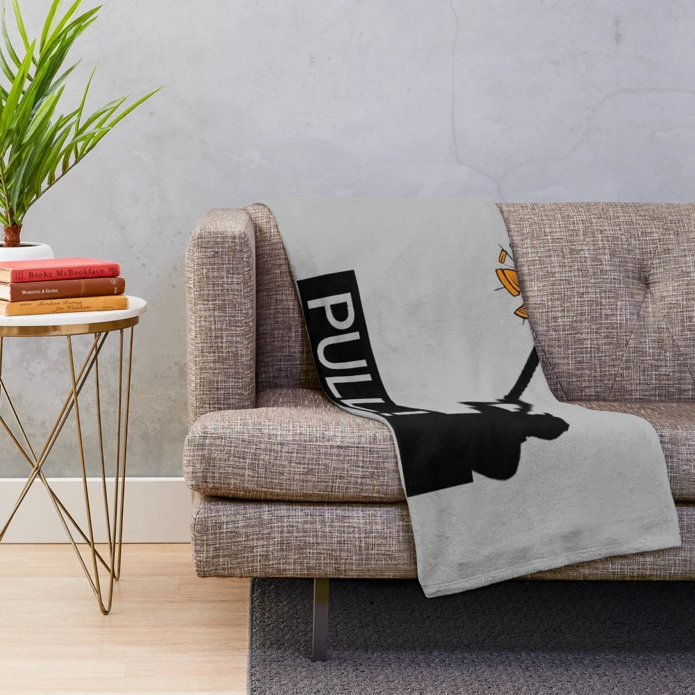 Plush blanket with skeet and clay shooting design