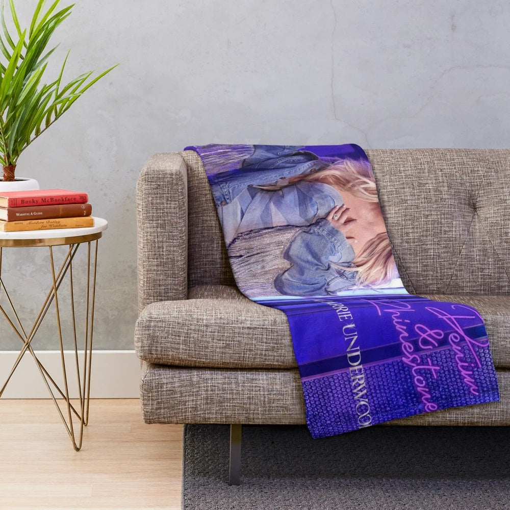 Plush blanket featuring a design inspired by Carrie Underwood's Denim and Rhinestones album