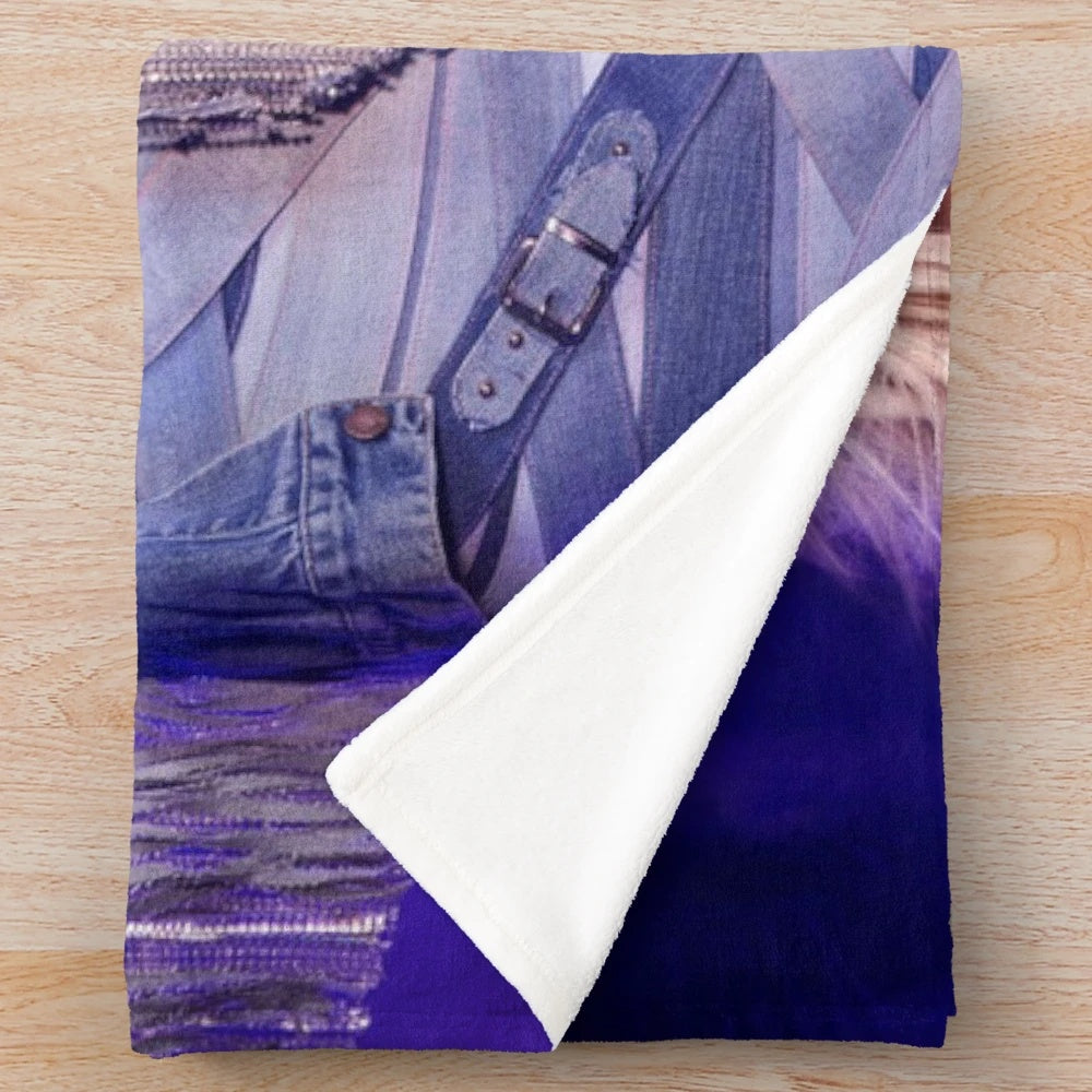 Plush blanket featuring a design inspired by Carrie Underwood's Denim and Rhinestones album