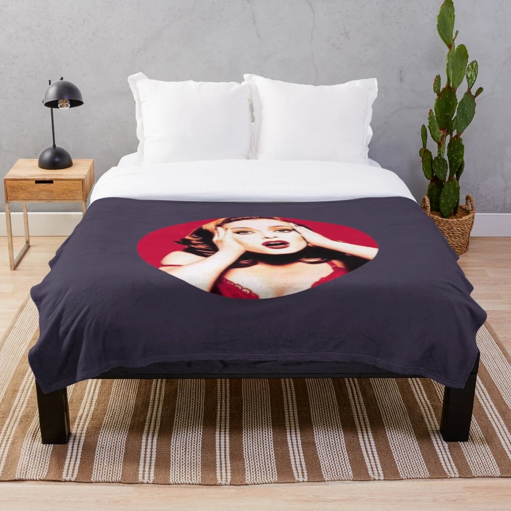 Rolling Stones and Gillian Anderson Inspired Plush Blanket
