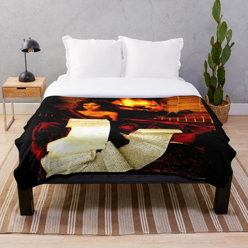 Soft plush blanket featuring a Teena Marie-inspired design