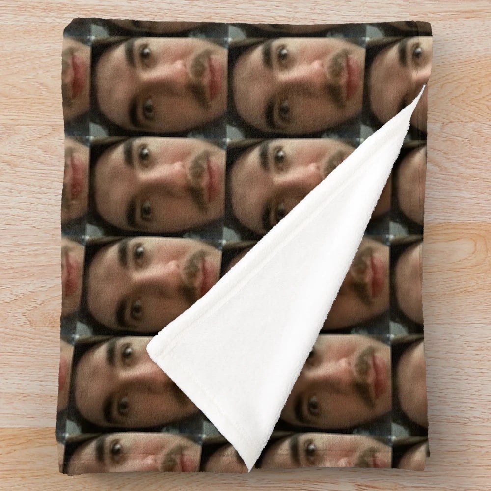 Cozy plush blanket featuring Jschlatt's popular online persona