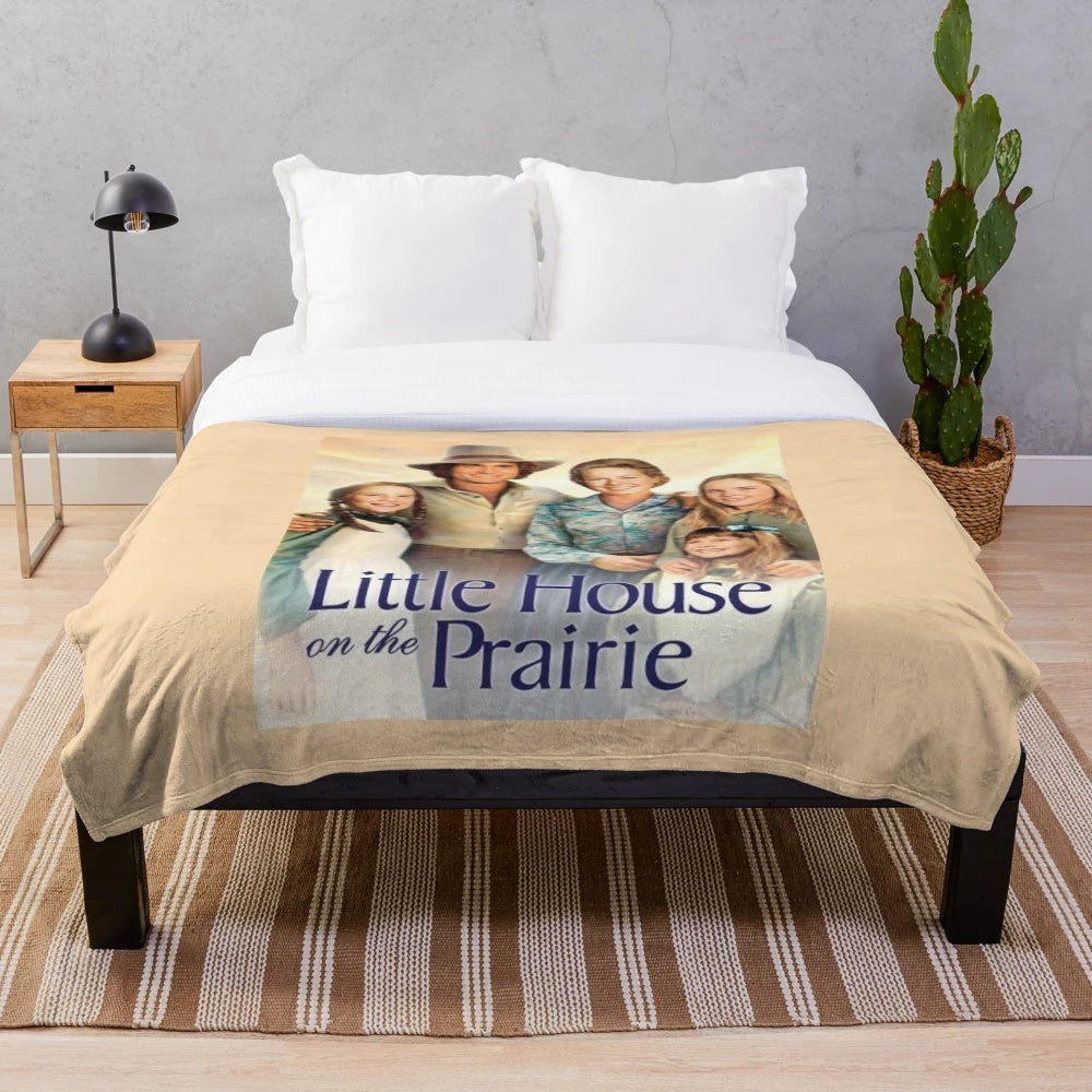 Soft plush blanket inspired by the classic TV series Little House on the Prairie