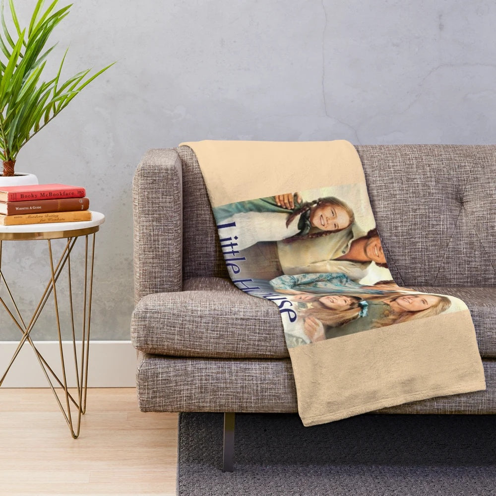 Soft plush blanket inspired by the classic TV series Little House on the Prairie