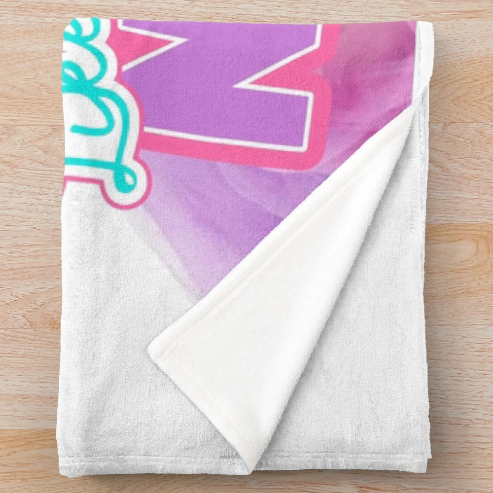 Soft and cozy plush blanket with a cute cat design, inspired by the popular YouTube channel "Like Nastya