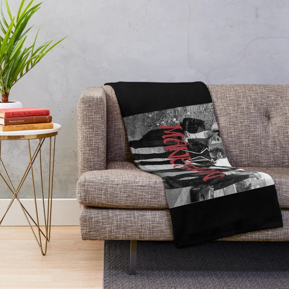 Maneskin plush blanket featuring the Italian rock band