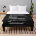 Metallica "Nothing Else Matters" Lyrics Plush Blanket