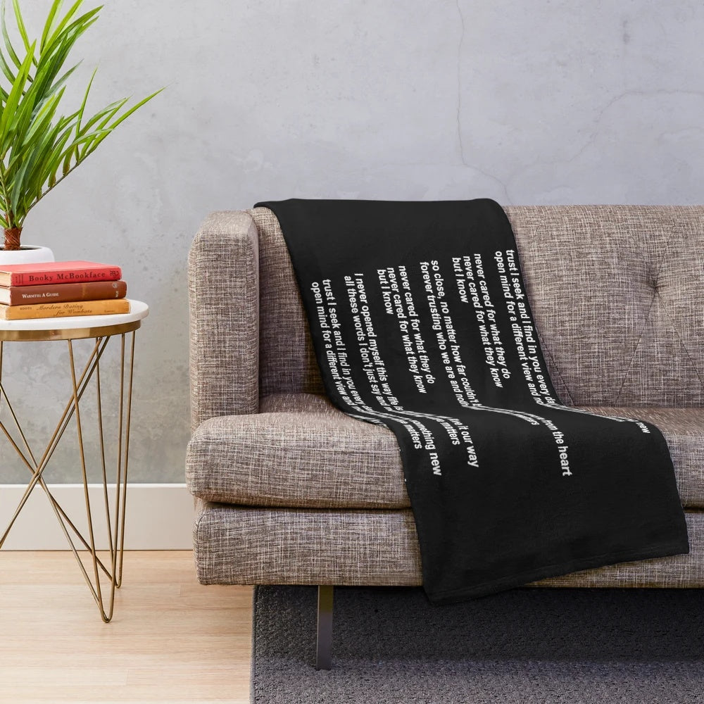 Metallica "Nothing Else Matters" Lyrics Plush Blanket