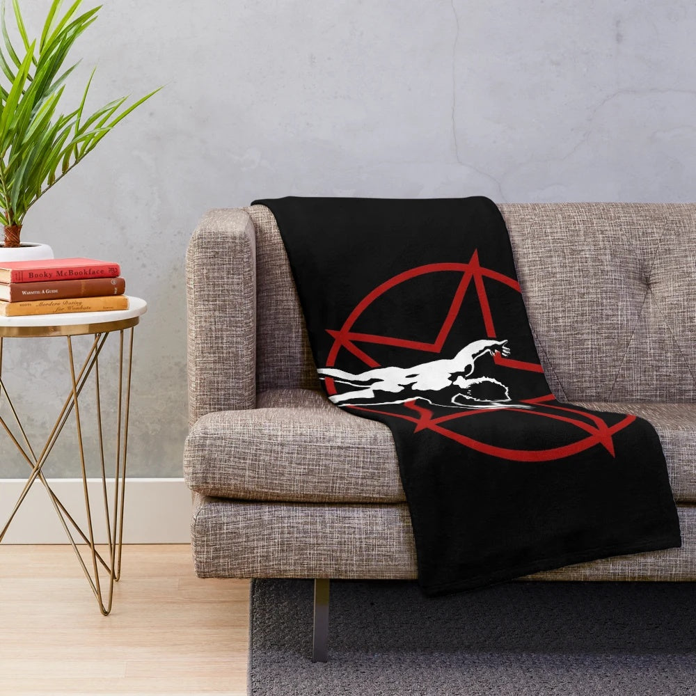 Cozy plush blanket featuring the iconic Rush band logo
