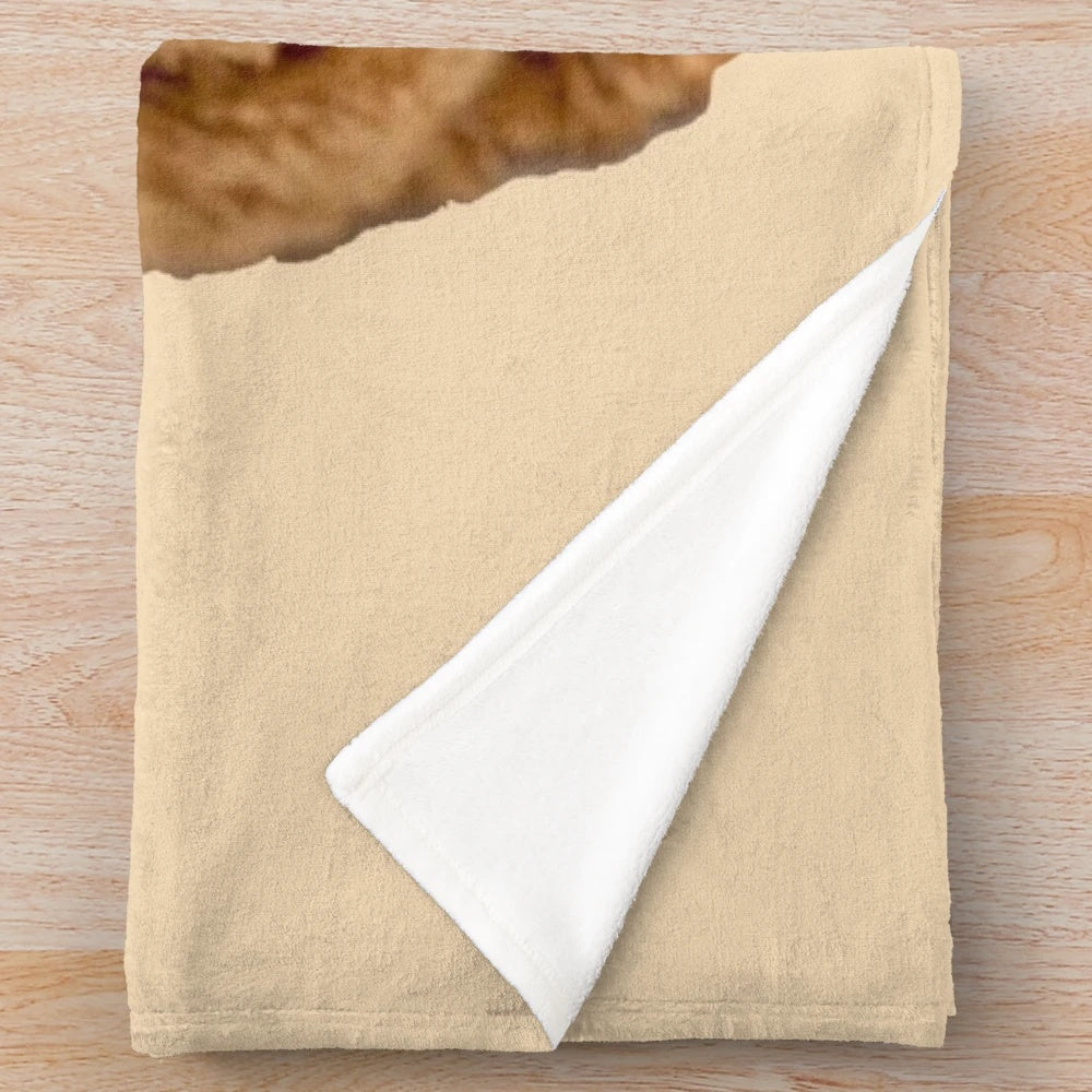 Soft and plush cavapoo-themed blanket