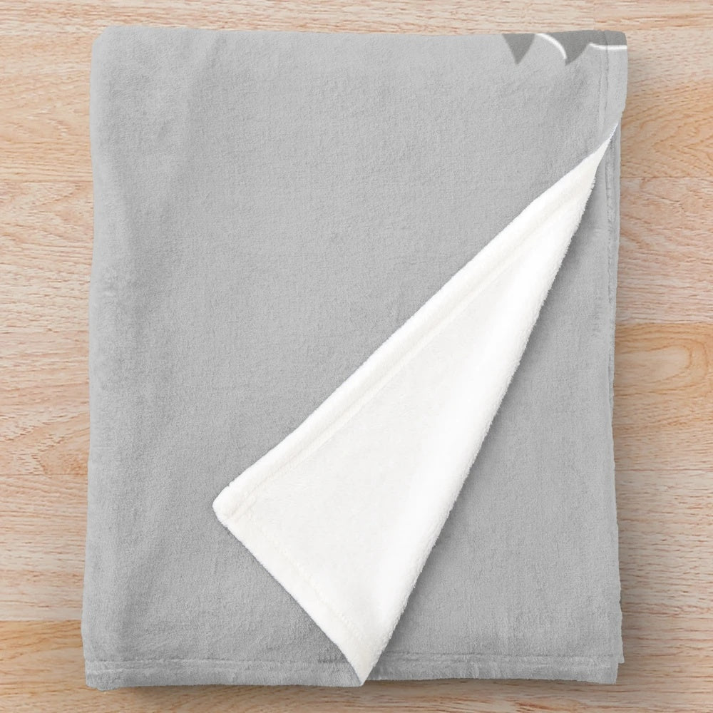 Soft and plush grey and white sheepadoodle design blanket