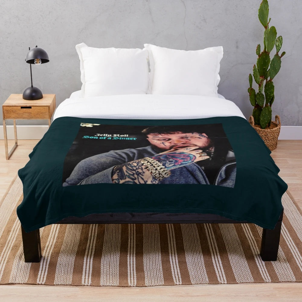 Soft and cozy plush blanket inspired by the music of Jelly Roll