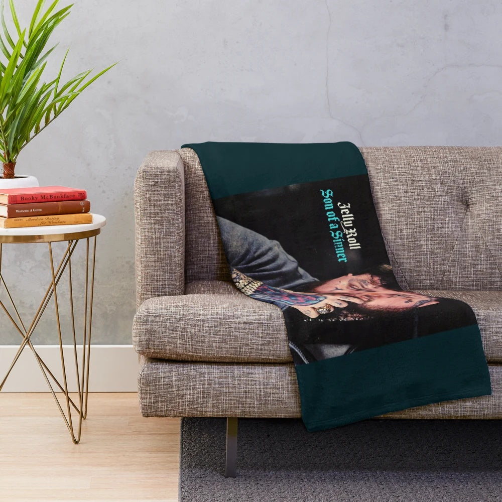 Soft and cozy plush blanket inspired by the music of Jelly Roll