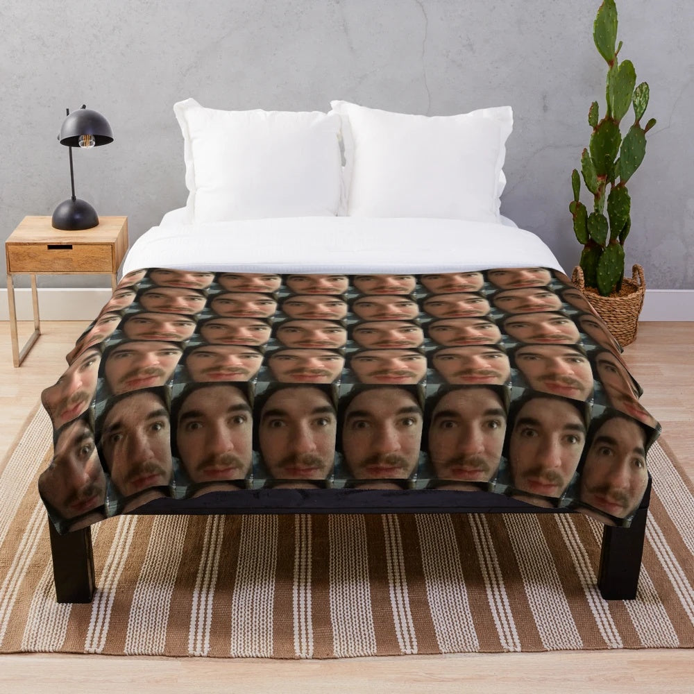 jschlatt plush blanket featuring the popular Twitch streamer