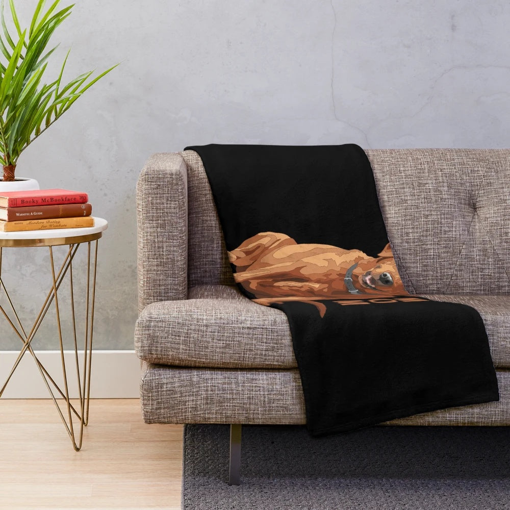 Cozy red labrador retriever plush blanket for dog moms