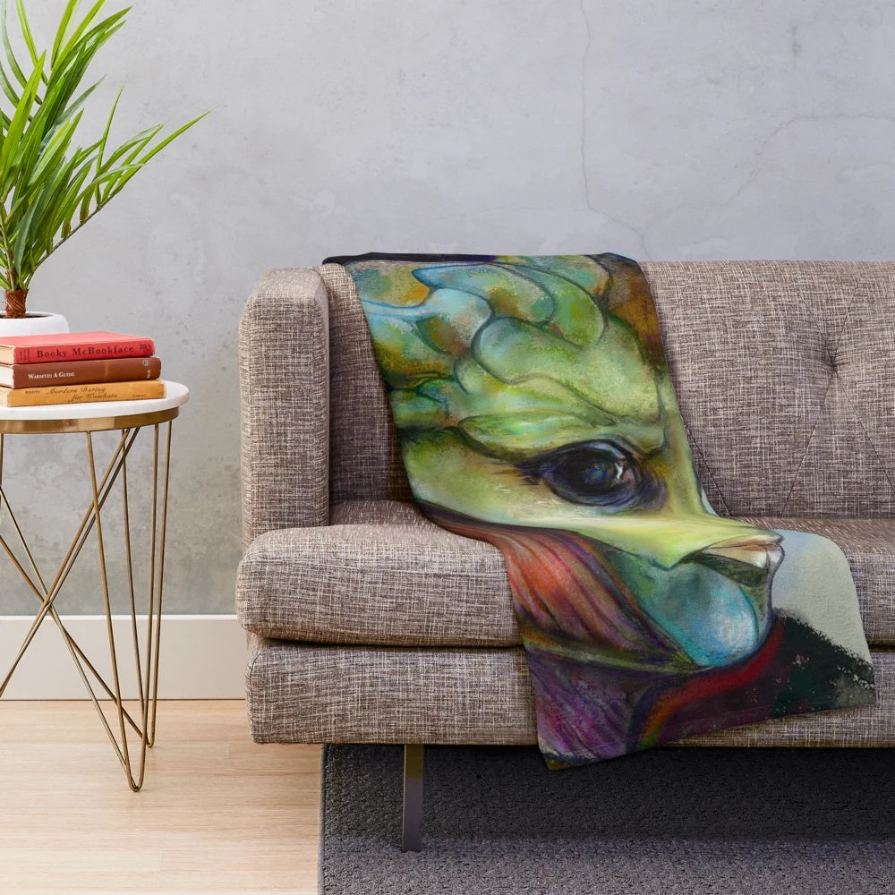 Soft and cozy plush blanket featuring the character Thane from the Mass Effect video game series
