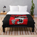 Rancid plush blanket featuring the Rancid logo and band name