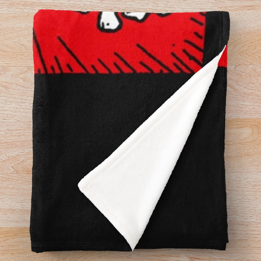 Rancid plush blanket featuring the Rancid logo and band name