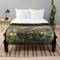 Plush rock music blanket with Throwing Copper design