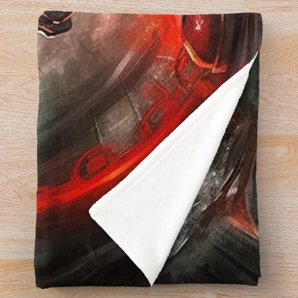 Soft plush Shadow the Hedgehog blanket with cute hedgehog design