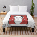 Soft plush throw blanket with image of Japanese filmmaker Naomi Kawase